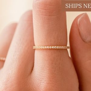 Delicate Eternity Ring by CaitlynMinimalist Full Eternity Band Engagement Ring